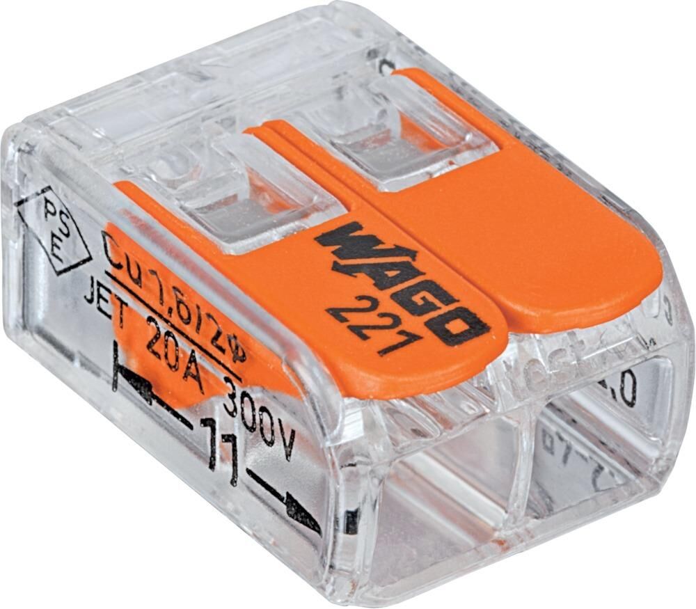 Wago COMPACT-Klemme 2 x 0,2-4qmm transparent Wago COMPACT-Klemme 2 x 0,2-4qmm transparent