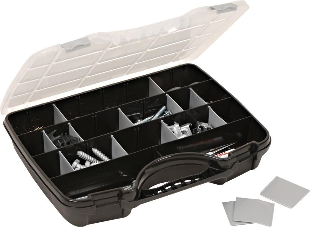 Raaco Allzweckkoffer 46 schwarz-silber 388x290x61 Produktbild Raaco Allzweckkoffer 46 schwarz-silber 388x290x61