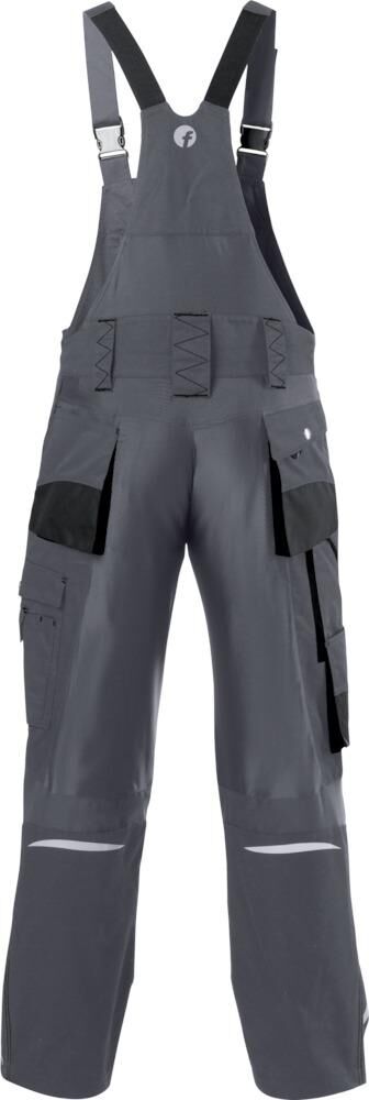 Fortis Latzhose Performance 24 grau schwarz Gr. 110 Produktbild Fortis Latzhose Performance 24 grau schwarz Gr. 110 bild 2