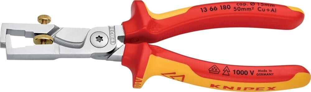Knipex Abisolier-/Kabelschere 180mm VDE m.M.K.Gr. Produktbild Knipex Abisolier-/Kabelschere 180mm VDE m.M.K.Gr.