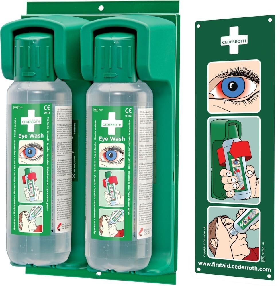 Cederroth  Wandhalter für 2x500 ml Augenspülflasche Produktbild Cederroth  Wandhalter für 2x500 ml Augenspülflasche