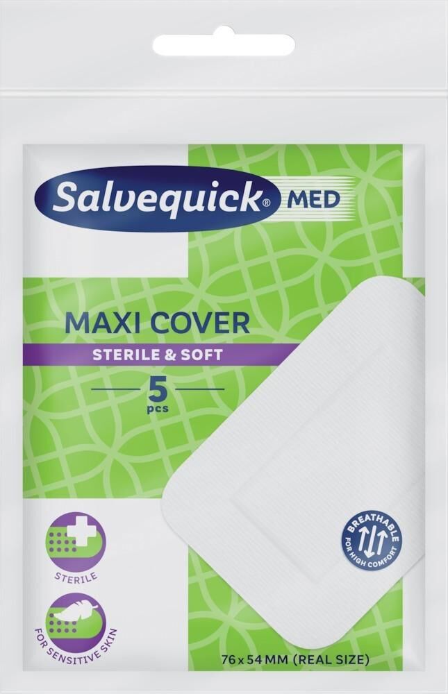 Cederroth  Salvequick Maxi Pflaster 76 x 54 mm 5 Stck. Produktbild Cederroth  Salvequick Maxi Pflaster 76 x 54 mm 5 Stck.