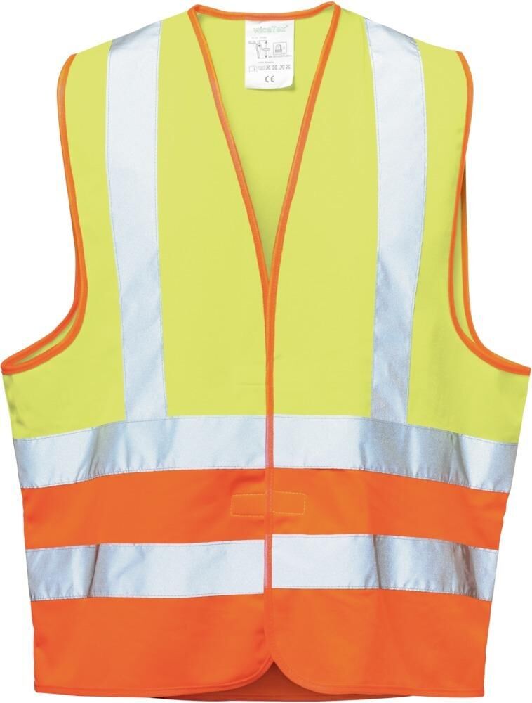 Wica Warnweste Hajo warngelb orange Schulterreflex Produktbild Wica Warnweste Hajo warngelb orange Schulterreflex