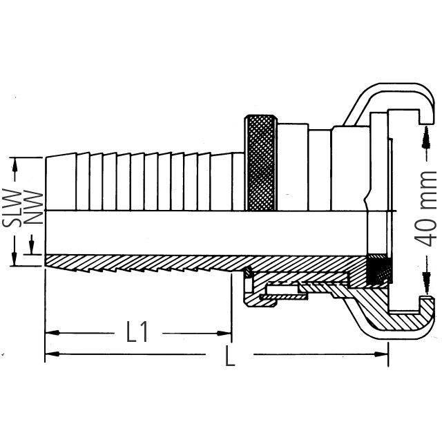 Geka plus-Schlauchstück SH, MS, 3/4,19mm,SB Produktbild Geka plus-Schlauchstück SH, MS, 3/4,19mm,SB bild 3