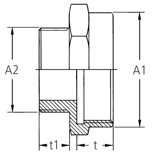 Geka Gewindenippel MS 6kt., IG G1.1/4xAG G1, SB Produktbild Geka Gewindenippel MS 6kt., IG G1.1/4xAG G1, SB bild 3