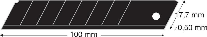 Lutz Abbrechklinge 18mm schwarz a 10 Stück Produktbild Lutz Abbrechklinge 18mm schwarz a 10 Stück