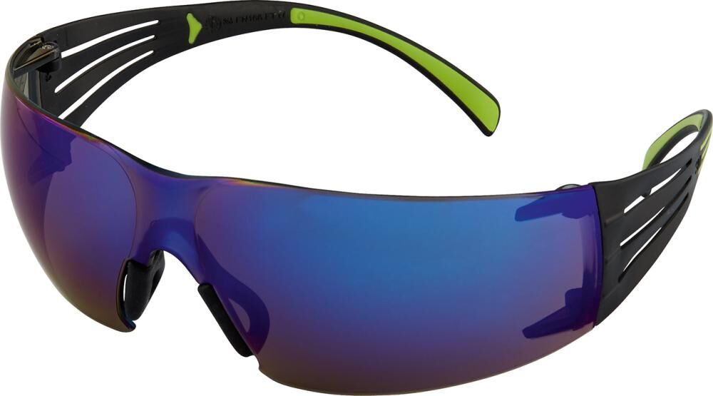 3M Brille SecureFit408 blau verspiegelt Produktbild 3M Brille SecureFit408 blau verspiegelt
