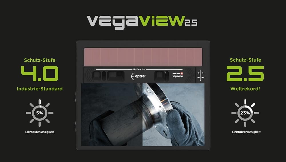 OPTREL Schweißerhelm vegaview2.5schwarz Produktbild OPTREL Schweißerhelm vegaview2.5schwarz bild 2