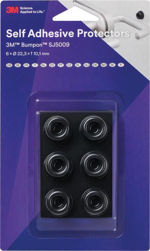 3M Elastikpuffer Bumpon schwarz 12,7 x 3,5 mm Pack mit 56 Stück Produktbild 3M Elastikpuffer Bumpon schwarz 12,7 x 3,5 mm Pack mit 56 Stück