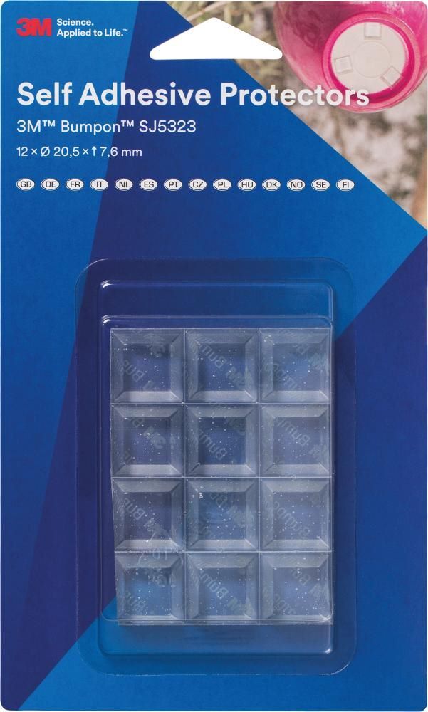 3M Elastikpuffer Bumpon transparent 20,5 x 7,6 mm Pack mit 12 Stück Produktbild 3M Elastikpuffer Bumpon transparent 20,5 x 7,6 mm Pack mit 12 Stück