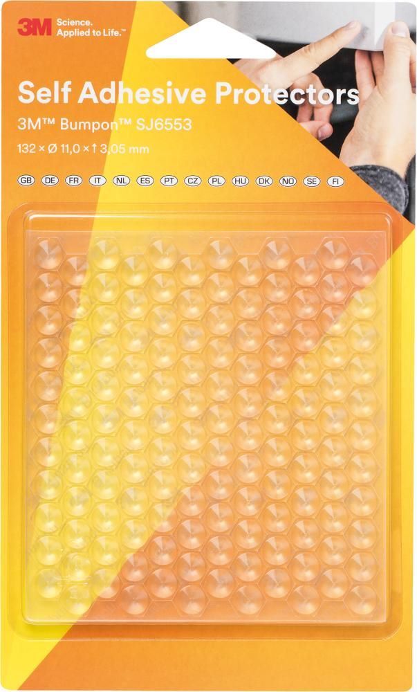 3M Elastikpuffer Bumpon transparent 11,0 x 3,05 mm Pack mit 132 Stück Produktbild 3M Elastikpuffer Bumpon transparent 11,0 x 3,05 mm Pack mit 132 Stück