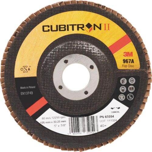 3M Fächerschleifscheibe 967A 125 mm K 60 gerade Produktbild 3M Fächerschleifscheibe 967A 125 mm K 60 gerade