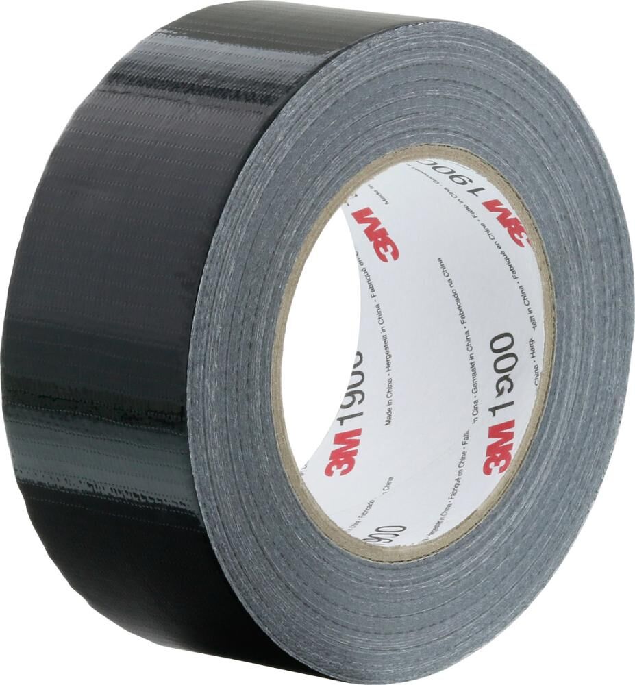 3M Gewebeklebeband 1900 schwarz 50 mm Rolle mit 50 Meter Produktbild 3M Gewebeklebeband 1900 schwarz 50 mm Rolle mit 50 Meter