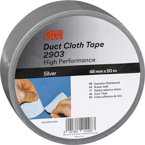 3M Gewebeklebeband 2903 silber 48 mm Rolle mit 50 Meter