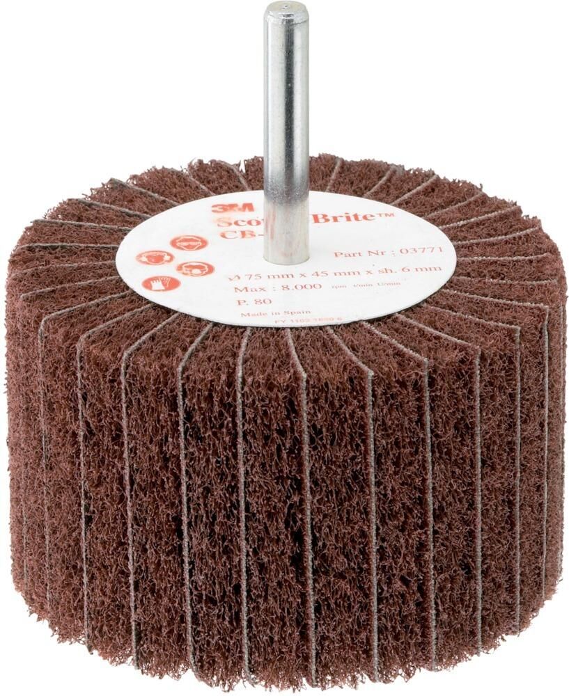 3M Lamellenbürste CB-ZS 76,2x45x6 mm P80 A fine Produktbild 3M Lamellenbürste CB-ZS 76,2x45x6 mm P80 A fine