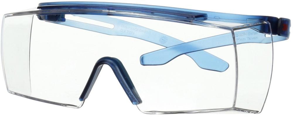 3M Überbrille SecureFit 3700 blauer Bügel klare Scheibe Produktbild 3M Überbrille SecureFit 3700 blauer Bügel klare Scheibe