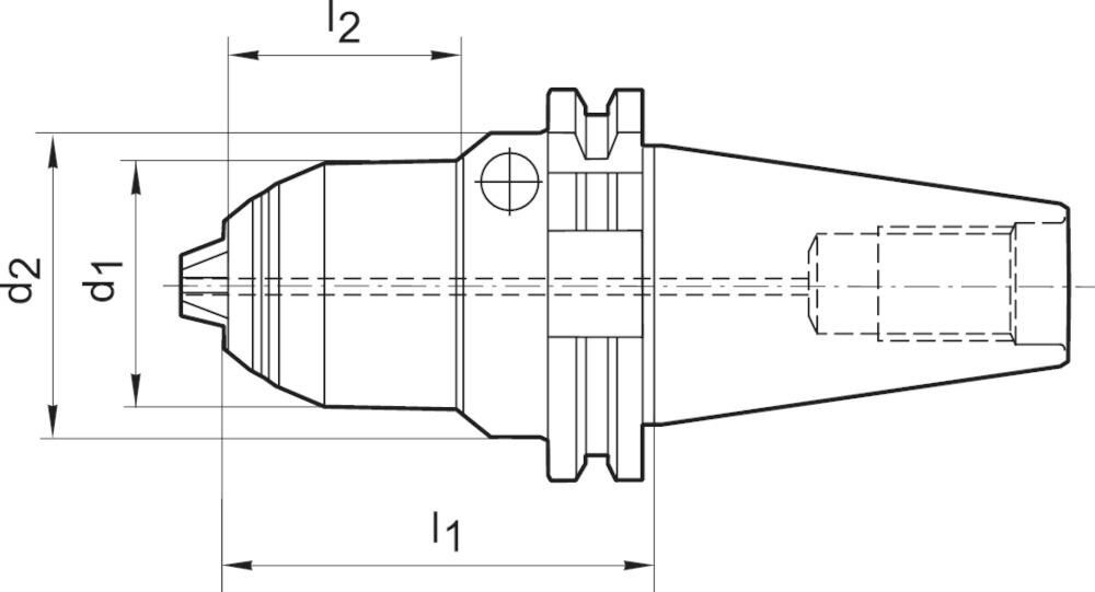 Albrecht Kurzbohrfutter AKL DIN69871 1 bis 16mm SK50 Produktbild Albrecht Kurzbohrfutter AKL DIN69871 1 bis 16mm SK50 bild 4