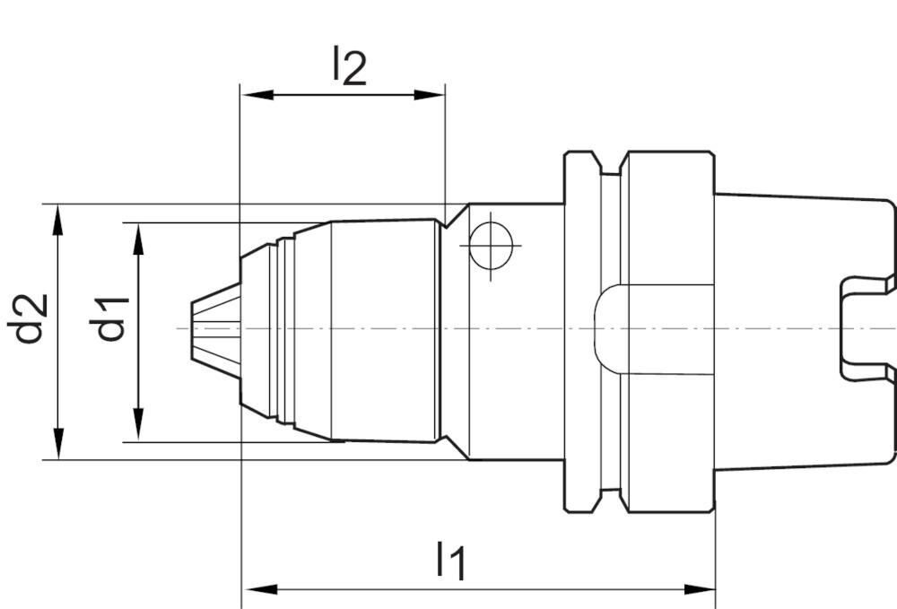 Albrecht Kurzbohrfutter AKL DIN69893 1 bis 16mm HSK100 Produktbild Albrecht Kurzbohrfutter AKL DIN69893 1 bis 16mm HSK100 bild 4