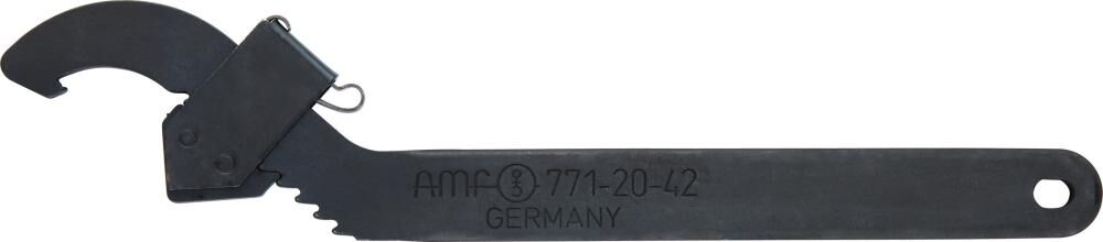 AMF Hakenschlüssel mit Nase verstellbar 95 bis 165 mm Produktbild AMF Hakenschlüssel mit Nase verstellbar 95 bis 165 mm