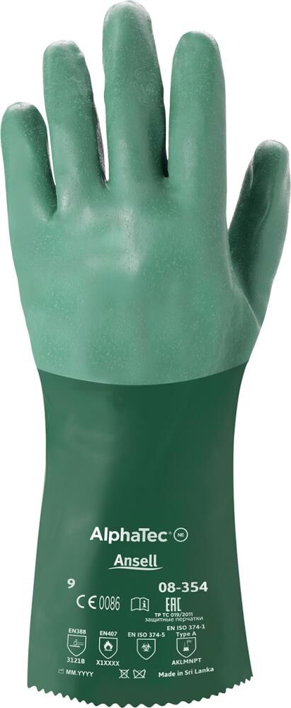 Ansell Chemikalienschutzhandschuh AlphaTec 08-354 Länge 350mm Größe 10