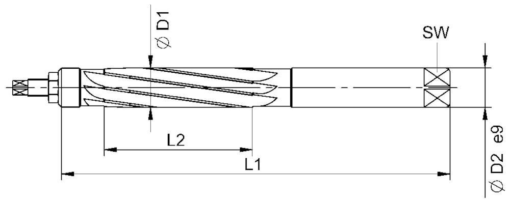 Beck Handreibahle DIN859 HSS 25,0mm Produktbild Beck Handreibahle DIN859 HSS 25,0mm bild 4