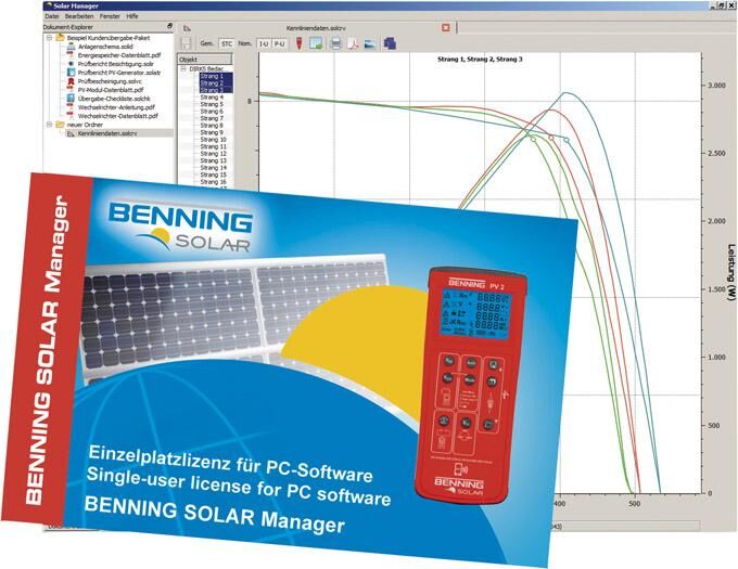 Benning PC Software SOLAR Manager Produktbild Benning PC Software SOLAR Manager