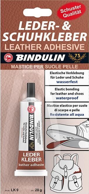 Bindulin Schuhsohlen und Lederkleber LK9 Tube mit 28 Gramm