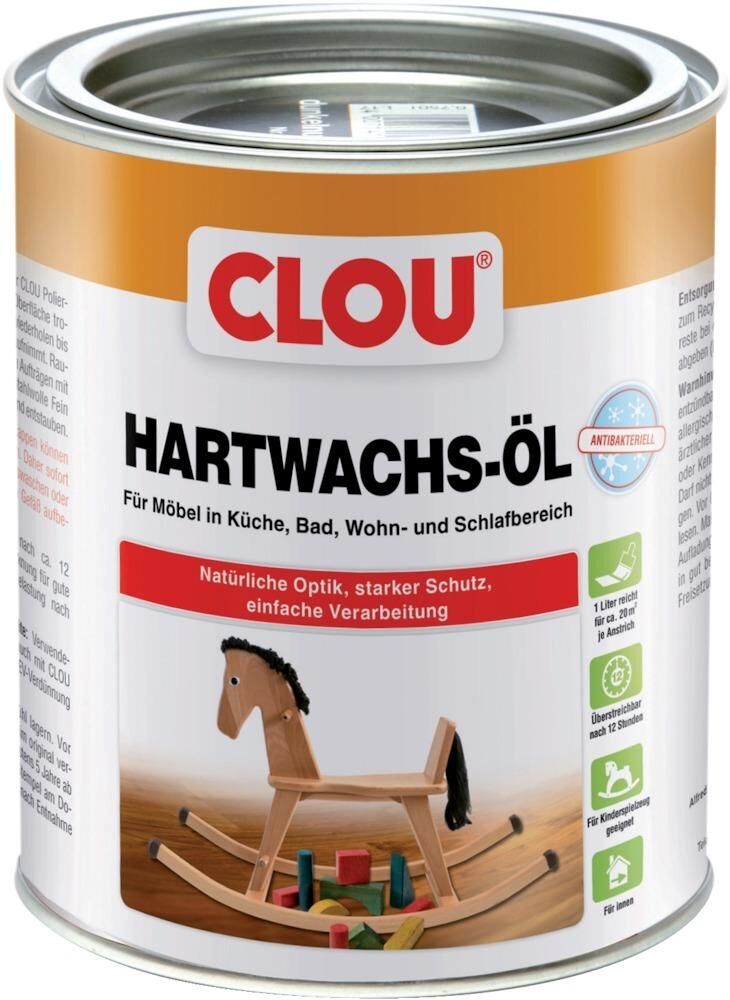Clou Hartwachsöl antibakteriell Dose mit 750 ml Produktbild Clou Hartwachsöl antibakteriell Dose mit 750 ml