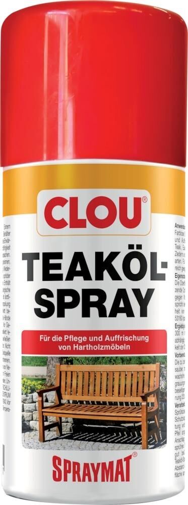 Clou Teaköl Spray farblos Spraydosen mit 300 ml Produktbild Clou Teaköl Spray farblos Spraydosen mit 300 ml