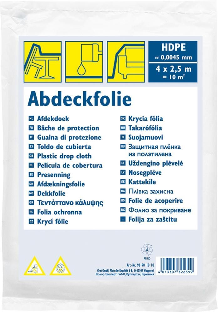 Color Expert Abdeckplane HDPE Standard für Innen und Außen 4 x 2,5 m