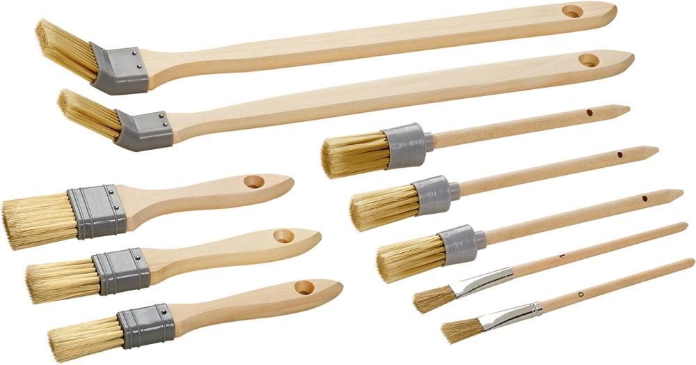 Color Expert Pinsel Set mit Kunstborsten Holzstiel 10 teilig Produktbild Color Expert Pinsel Set mit Kunstborsten Holzstiel 10 teilig