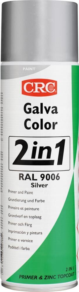CRC Rostschutz Korrosionsschutzlack Galvacolor 2 in 1 silber Sprühdose mit 500 ml Produktbild CRC Rostschutz Korrosionsschutzlack Galvacolor 2 in 1 silber Sprühdose mit 500 ml