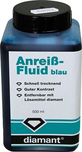 Diamant Anreiß Fluid blau Flasche mit 500 ml Produktbild Diamant Anreiß Fluid blau Flasche mit 500 ml