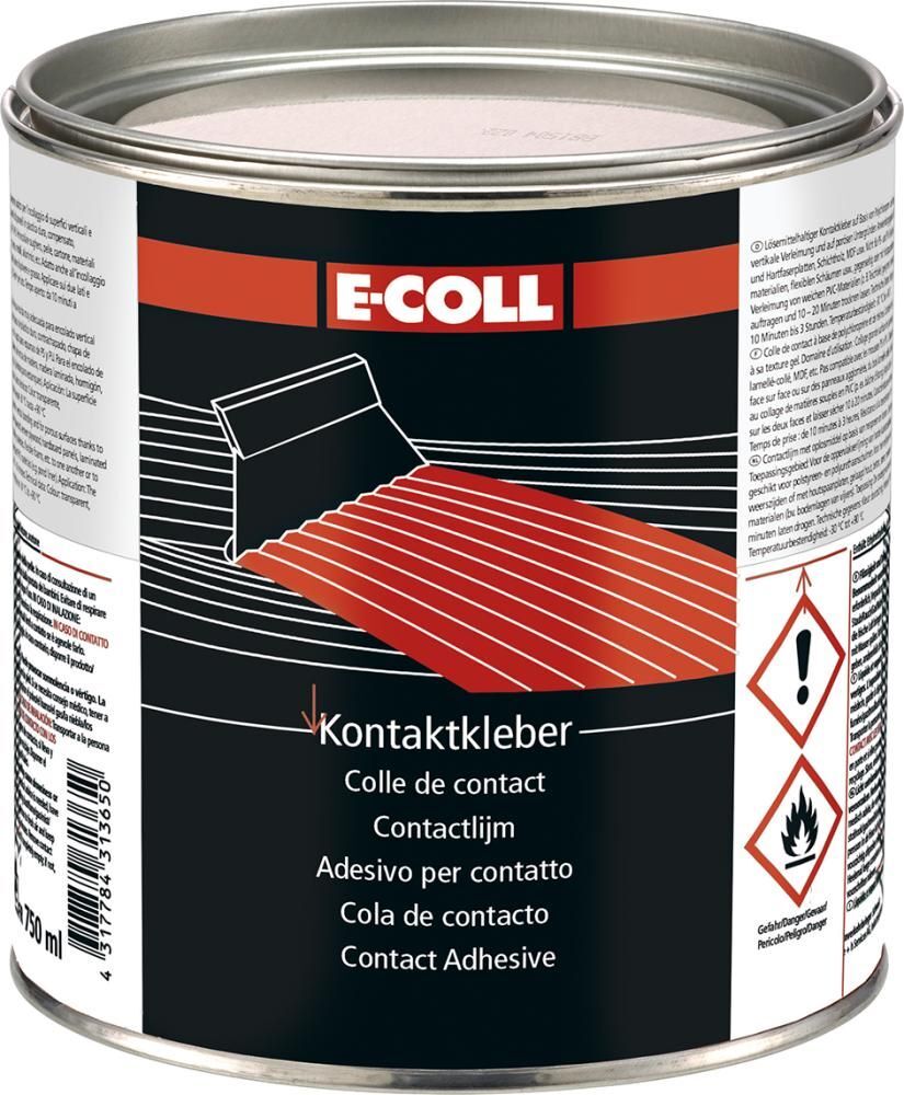 E-Coll Kontaktkleber transparent Dose mit 750 ml Produktbild E-Coll Kontaktkleber transparent Dose mit 750 ml