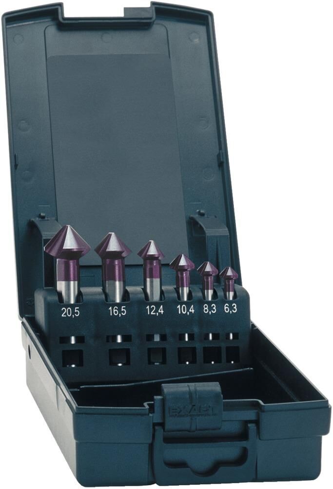 Exact Kegelsenker Set Advanced TIALN Form C CBN geschliffen 90Grad 6,3-20,5mm Produktbild Exact Kegelsenker Set Advanced TIALN Form C CBN geschliffen 90Grad 6,3-20,5mm