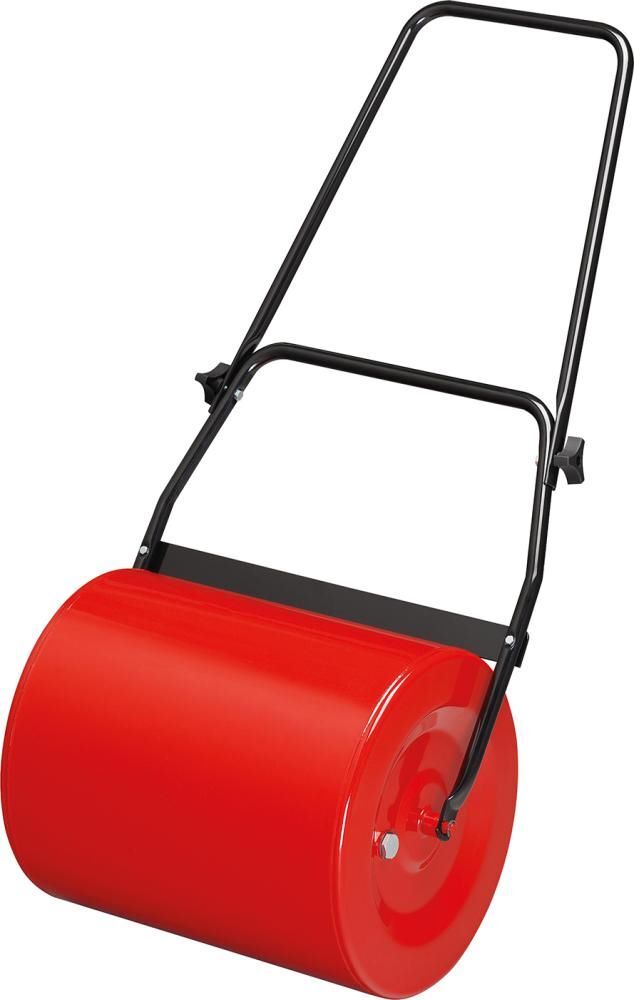 Flora Rasenwalze 60 Liter aus Metall rot schwarz 50 cm x 40 cm Produktbild Flora Rasenwalze 60 Liter aus Metall rot schwarz 50 cm x 40 cm