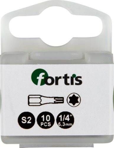 Fortis Bit 1/4 Zoll DIN3126C6,3 Torx T25 x 25 mm Box mit 10 Stück Produktbild Fortis Bit 1/4 Zoll DIN3126C6,3 Torx T25 x 25 mm Box mit 10 Stück bild 1