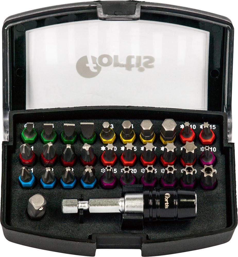 Fortis Bit Sortiment Farbring gemischt 32 Teile Produktbild Fortis Bit Sortiment Farbring gemischt 32 Teile