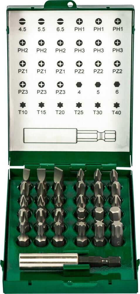 Fortis Bit Sortiment gemischt mit Bithalter 31 Teile Produktbild Fortis Bit Sortiment gemischt mit Bithalter 31 Teile