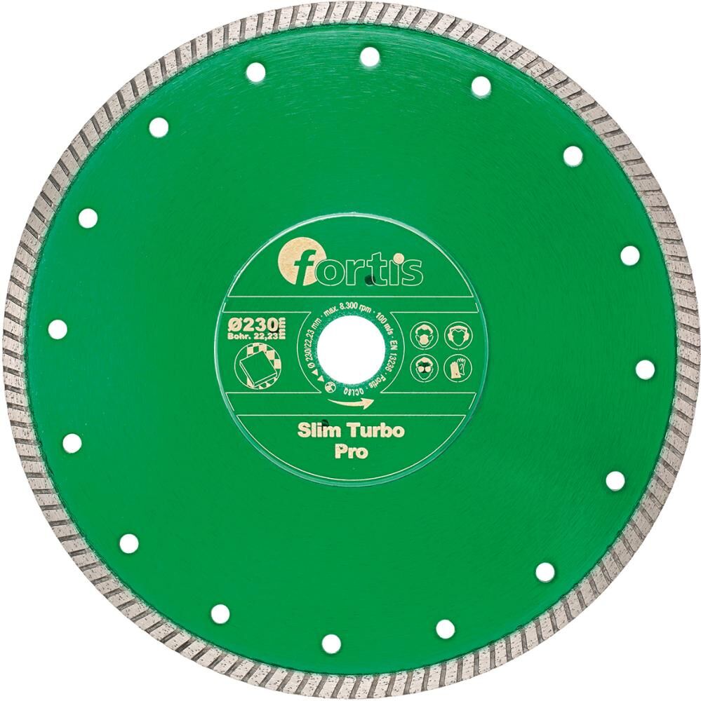 Fortis Diamant Trennscheibe Slim Turbo Pro 230 mm mit Turbosegment Produktbild Fortis Diamant Trennscheibe Slim Turbo Pro 230 mm mit Turbosegment