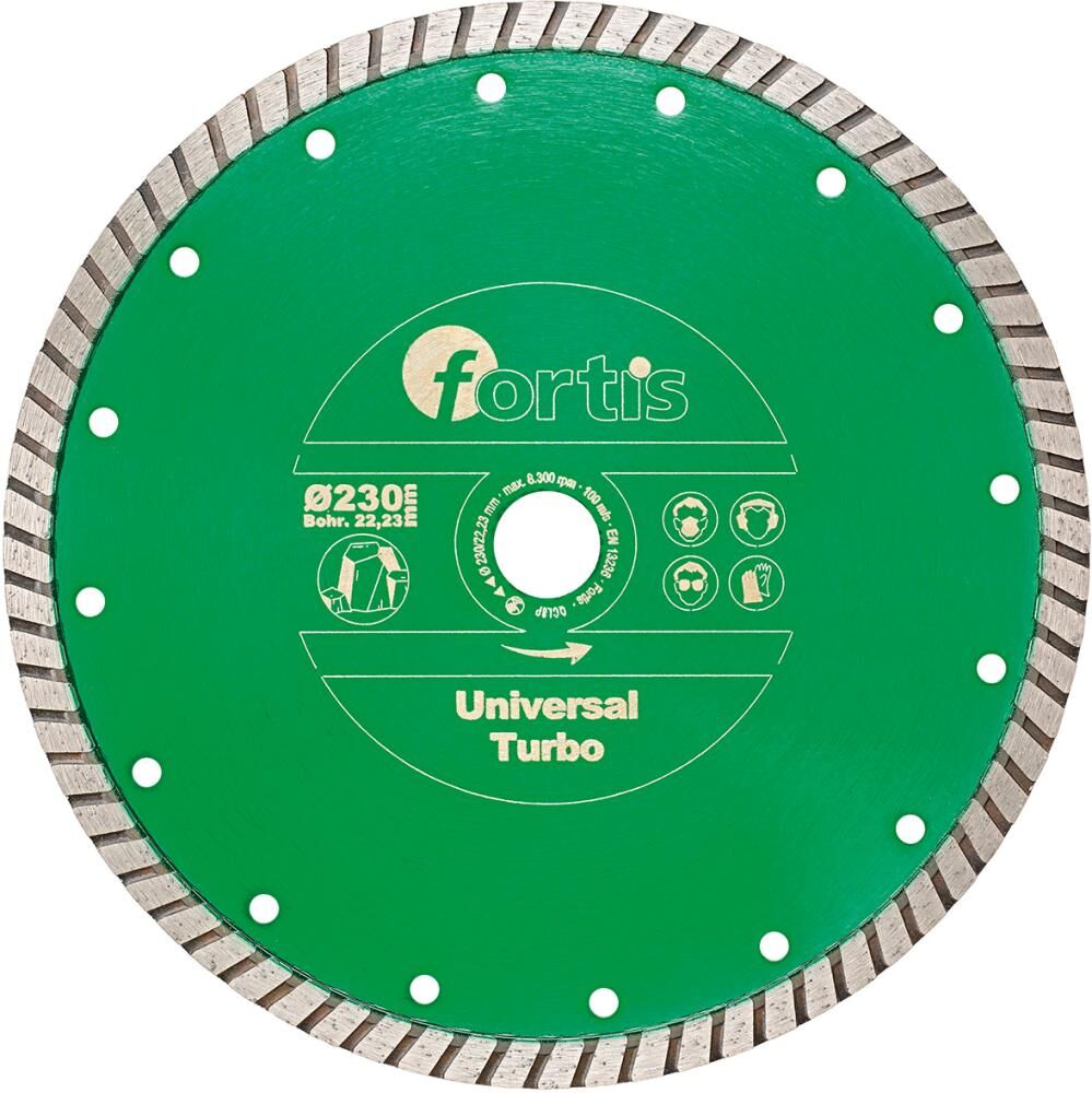 Fortis Diamant Trennscheibe Universal Turbo 115 mm turbosegmentiert Produktbild Fortis Diamant Trennscheibe Universal Turbo 115 mm turbosegmentiert