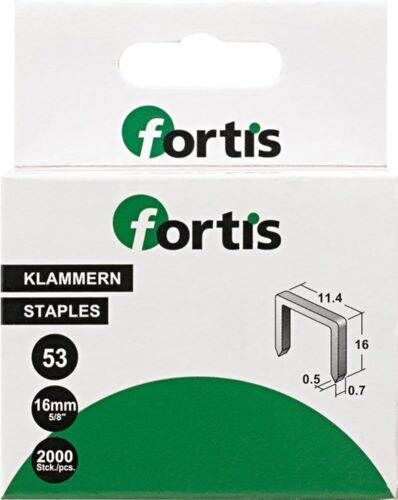 Fortis Feindrahtklammer Typ 53 16 mm Pack mit 2000 Stück Produktbild Fortis Feindrahtklammer Typ 53 16 mm Pack mit 2000 Stück bild 2