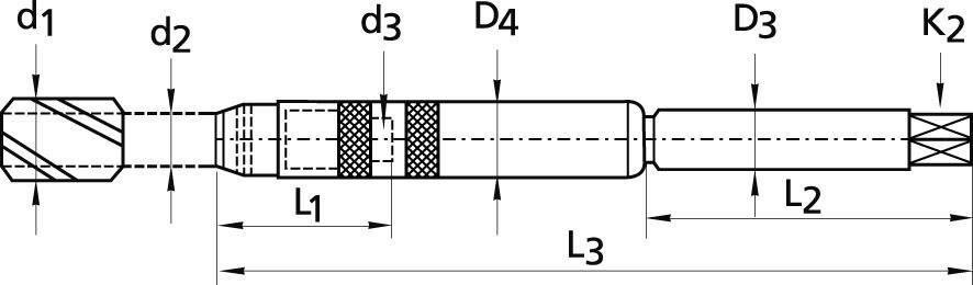 FORTIS Gewindebohrerverlängerung Größe 8 bis 230 mm