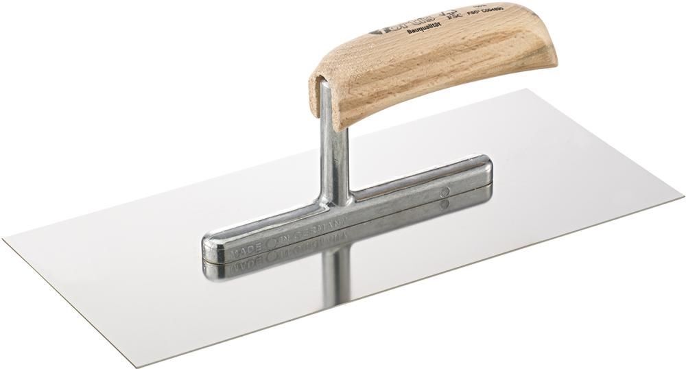 Fortis Glättekelle 280 x 130 mm rostfrei Bauqualität mit Holzgriff Produktbild Fortis Glättekelle 280 x 130 mm rostfrei Bauqualität mit Holzgriff