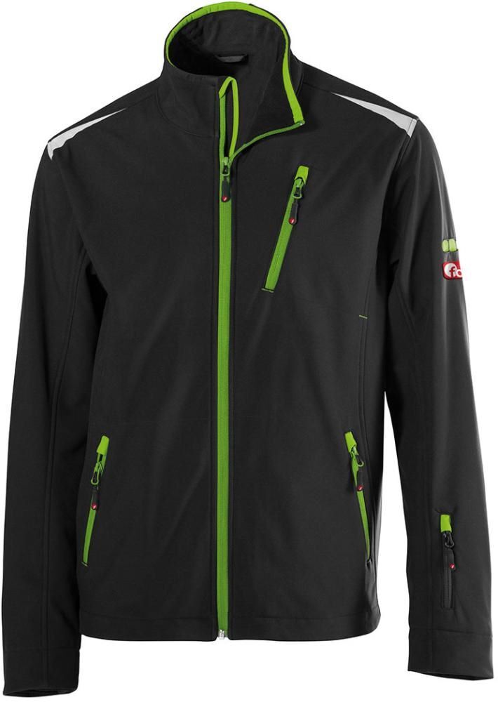 Fortis Softshelljacke 24 Herren schwarz limegreen Gr. XL