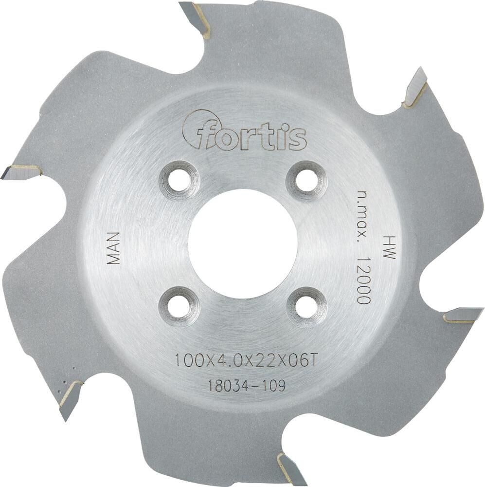 Fortis  Lamellen Nutfräser HW 100 x 4,0 x 22 6 Zähne Produktbild Fortis  Lamellen Nutfräser HW 100 x 4,0 x 22 6 Zähne