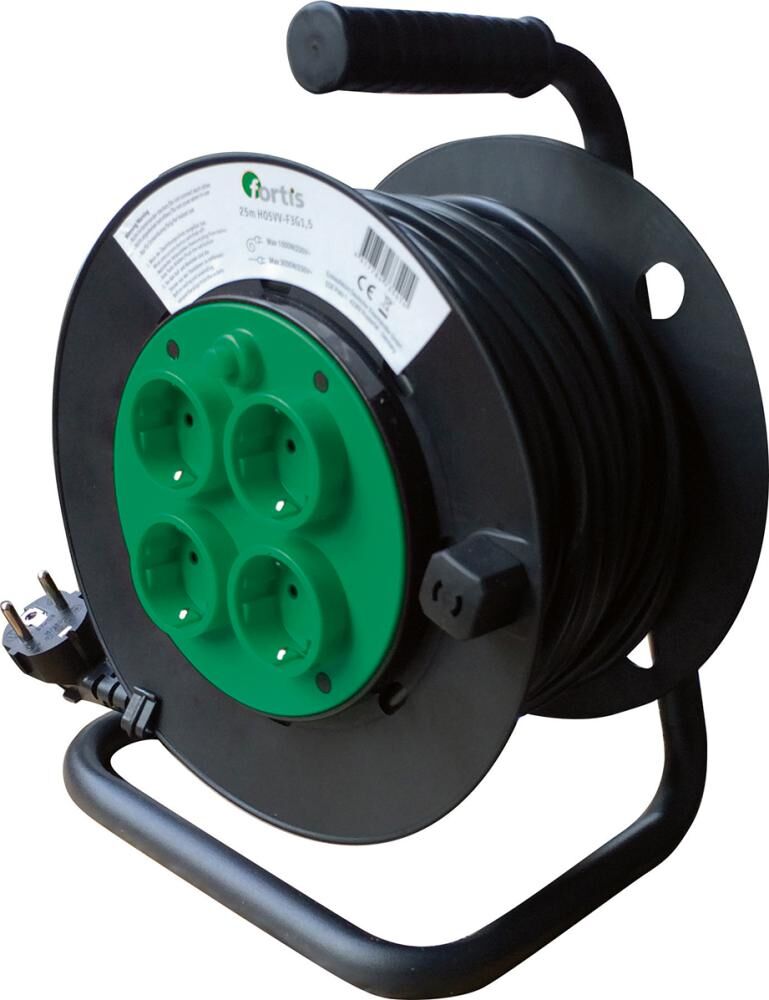 Fortis  Kabeltrommel Kunststoff H05VV-F3G1,5 25 Meter Produktbild Fortis  Kabeltrommel Kunststoff H05VV-F3G1,5 25 Meter