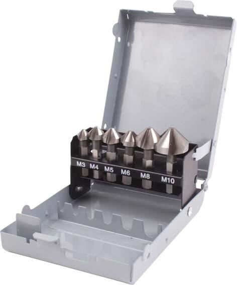 Fortis Kegelsenkersatz mit Bitaufnahme D3126 HSS 90G 1/4 Zoll 6 Teile Fortis Kegelsenkersatz mit Bitaufnahme D3126 HSS 90G 1/4 Zoll 6 Teile