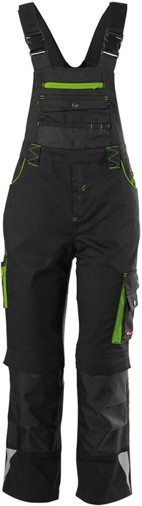 Fortis Latzhose 24 Kids schwarz limegreen Gr. 98 bis 104 Produktbild Fortis Latzhose 24 Kids schwarz limegreen Gr. 98 bis 104
