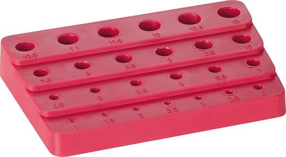 Fortis Kunststoffständer für Bohrer 0,1 mm steigend 5,1 bis 10 mm Produktbild Fortis Kunststoffständer für Bohrer 0,1 mm steigend 5,1 bis 10 mm